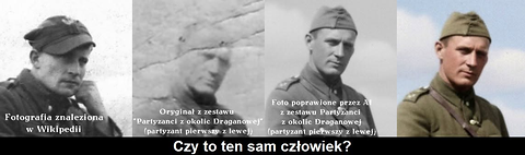 Zestawienie twarzy przygotowane jako niepotwierdzona próba porównawcza