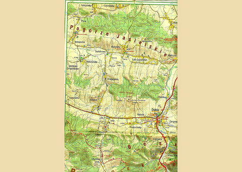 Miniatura: Fragment mapy turystycznej „Beskid Niski”