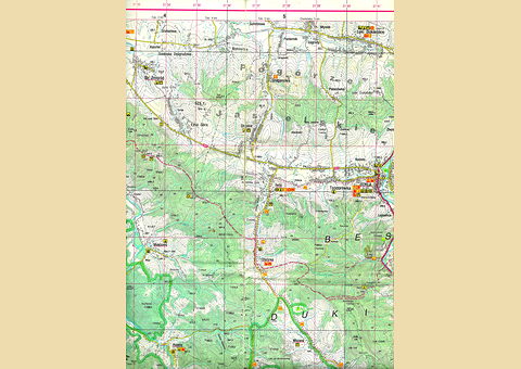 Miniatura: Fragment mapy topograficzno-turystycznej „Beskid Niski część wschodnia”