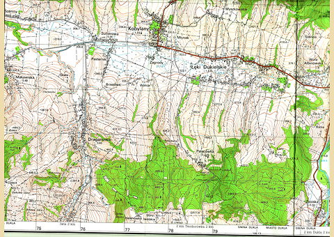 Miniatura: Fragment mapy topograficznej 185.11