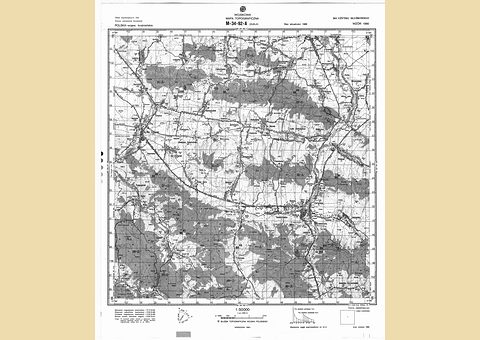 Miniatura: Wojskowa mapa sztabowa z 1990 roku