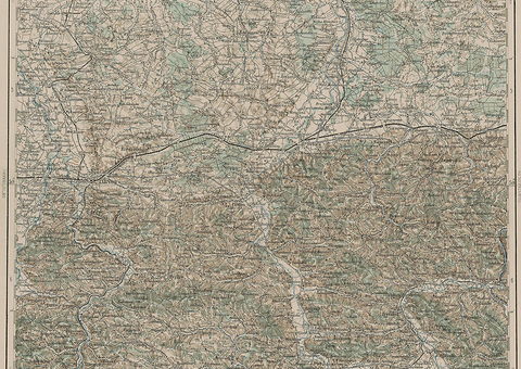 Miniatura: Fragment mapy Galicji z 1910 roku