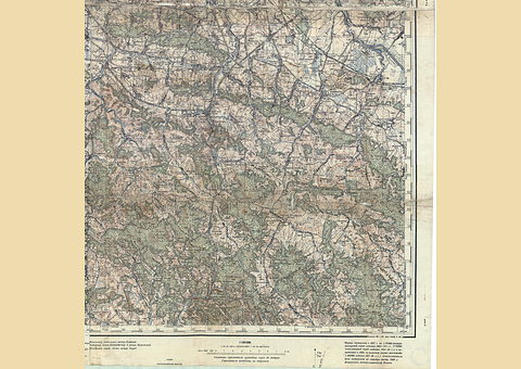 Miniatura: Rosyjska mapa sztabowa z 1940 roku