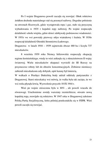 Strona 23 pracy „Nazwy sprzętów kuchennych, produktów spożywczych i posiłków w polszczyźnie mówionej mieszkańców Draganowej koło Dukli”