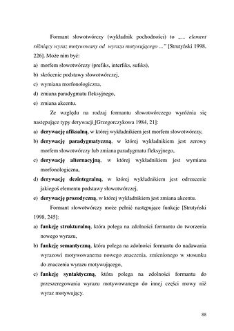 Strona 88 pracy „Nazwy sprzętów kuchennych, produktów spożywczych i posiłków w polszczyźnie mówionej mieszkańców Draganowej koło Dukli”
