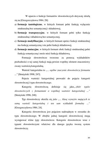 Strona 89 pracy „Nazwy sprzętów kuchennych, produktów spożywczych i posiłków w polszczyźnie mówionej mieszkańców Draganowej koło Dukli”