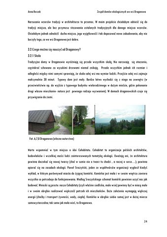 Strona 24 pracy „Zespół domów ekologicznych nawiązujących do cech regionu beskidzkiego w krajobrazie wsi Draganowa”