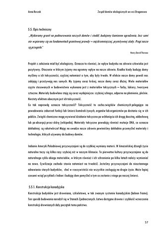 Strona 57 pracy „Zespół domów ekologicznych nawiązujących do cech regionu beskidzkiego w krajobrazie wsi Draganowa”