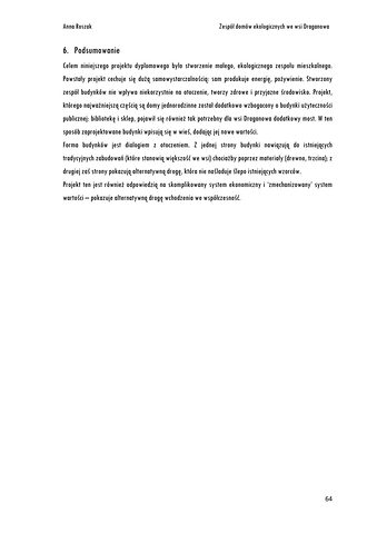 Strona 64 pracy „Zespół domów ekologicznych nawiązujących do cech regionu beskidzkiego w krajobrazie wsi Draganowa”
