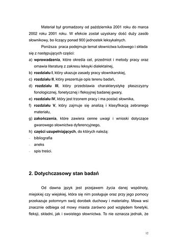 Strona 9 pracy „Słownik dyferencyjny gwary Draganowej koło Dukli”