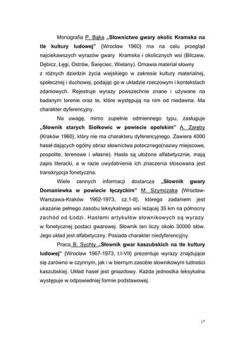 Strona 14 pracy „Słownik dyferencyjny gwary Draganowej koło Dukli”