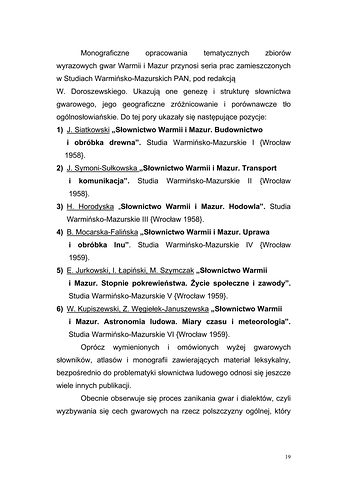 Strona 16 pracy „Słownik dyferencyjny gwary Draganowej koło Dukli”
