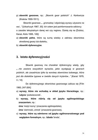 Strona 21 pracy „Słownik dyferencyjny gwary Draganowej koło Dukli”