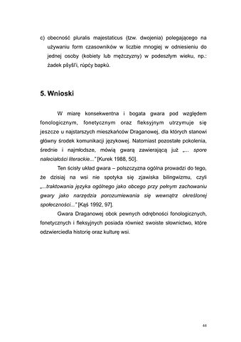 Strona 41 pracy „Słownik dyferencyjny gwary Draganowej koło Dukli”