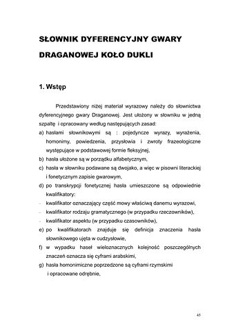 Strona 42 pracy „Słownik dyferencyjny gwary Draganowej koło Dukli”