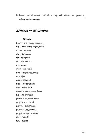 Strona 43 pracy „Słownik dyferencyjny gwary Draganowej koło Dukli”