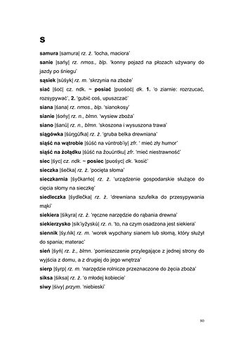 Strona 77 pracy „Słownik dyferencyjny gwary Draganowej koło Dukli”