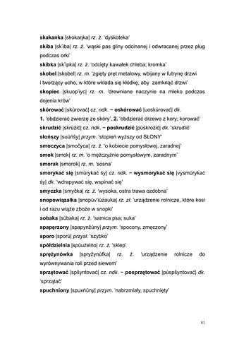 Strona 78 pracy „Słownik dyferencyjny gwary Draganowej koło Dukli”