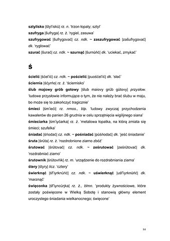 Strona 81 pracy „Słownik dyferencyjny gwary Draganowej koło Dukli”
