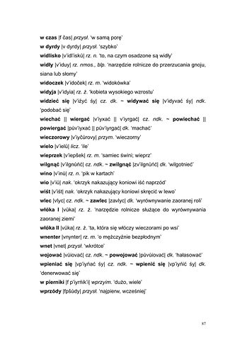 Strona 84 pracy „Słownik dyferencyjny gwary Draganowej koło Dukli”