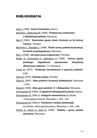 Strona 106 pracy „Słownik dyferencyjny gwary Draganowej koło Dukli”