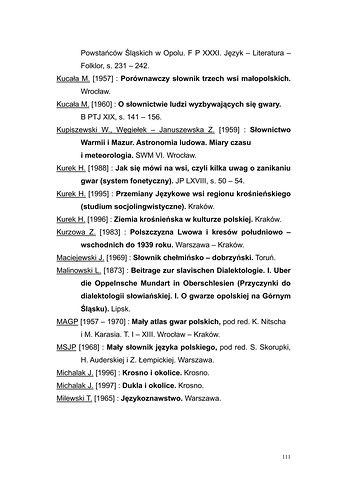 Strona 108 pracy „Słownik dyferencyjny gwary Draganowej koło Dukli”
