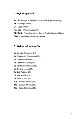 Strona 135 pracy „Słownik dyferencyjny gwary Draganowej koło Dukli”